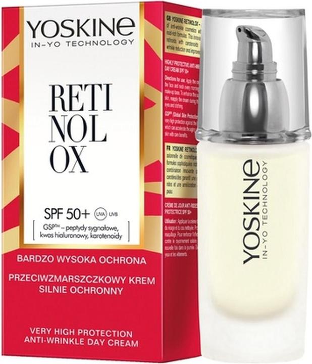 Yoskine Retinolox Anti-Falten Tagescreme mit hohem LSF 50+ (Sonnencreme, SPF 50+, 30 ml, 173 g)