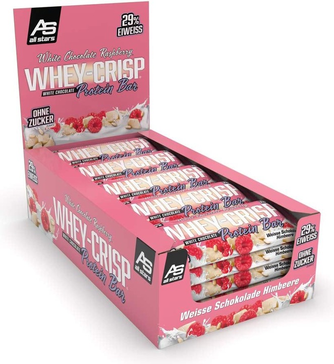 Actual product image All Stars Whey Crisp Protein Bar (25 x 50g) (White chocolate - raspberry, 25 pcs., 50 g)