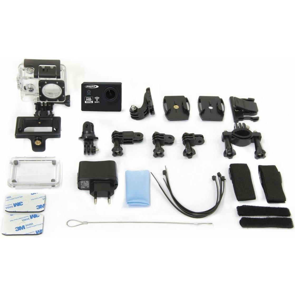 Jamara Camara Full HD Pro Wifi V2 nero (30p, WiFi), Action cam, Nero