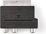 Image du produit Nedis Adaptateur Péritel | Péritel mâle | S-Vidéo femelle / 3x RCA femelles | Nickelé | Commutable | AB (S-Vidéo)