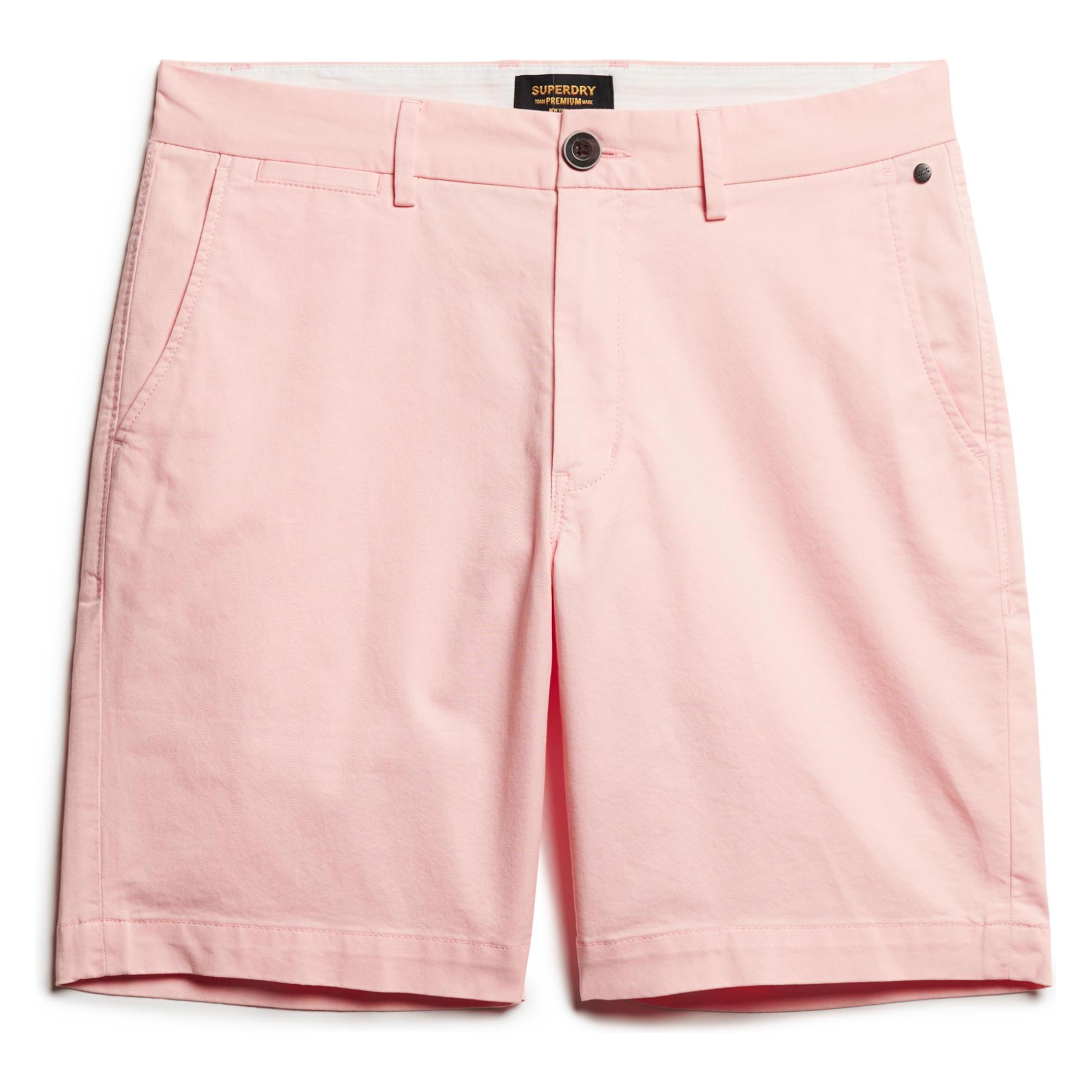 Superdry, Herren, Shorts, Stretch-Chinoshorts, Pink, Rosa, (30)