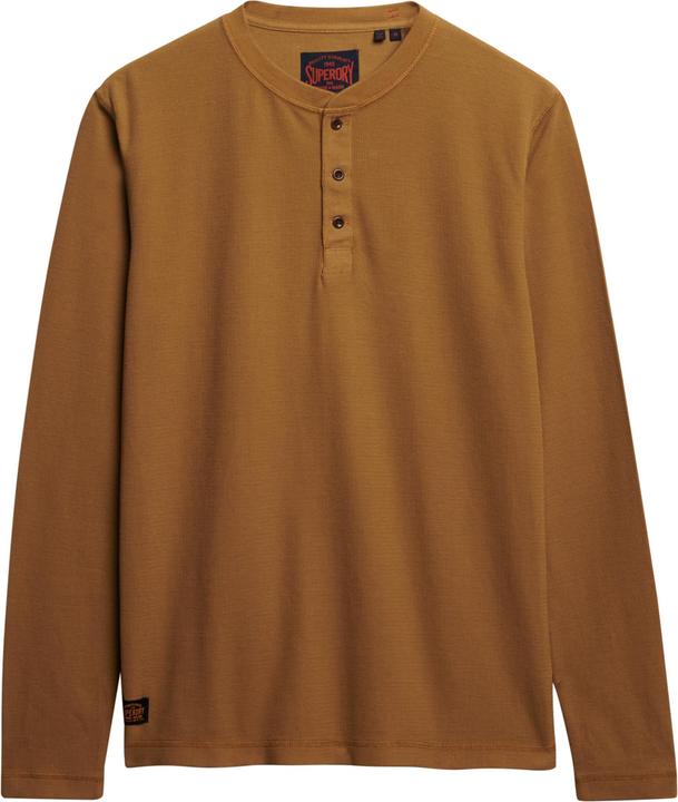 Immagine prodotto Superdry Langärmeliges Oberteil mit Waffelmuster und halber Knopfleiste (L)