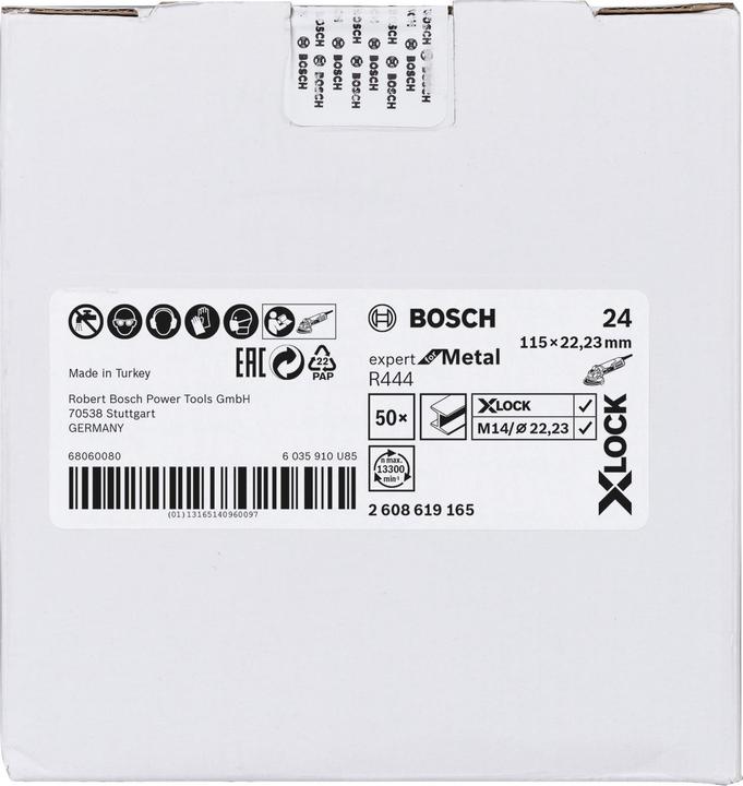 Produktbild Bosch Professional Zubehör X-LOCK Fiberschleifscheibe, R574, Best for Metal, Ø115 mm, K 24, 1 Stk (24)