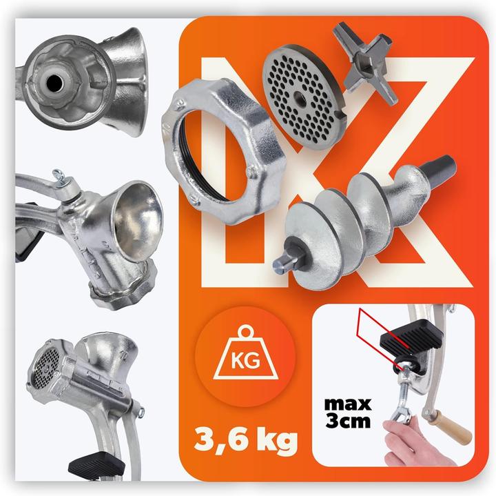 Produktbild Kadax Fleischwolf aus Eisenguss, Grösse 10
