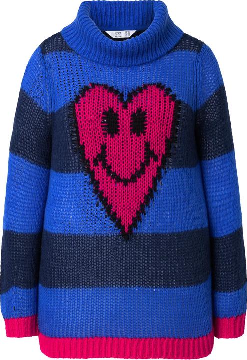 Actual product image Angel of Style Sweater with block stripes and heart smiley (50, 52)