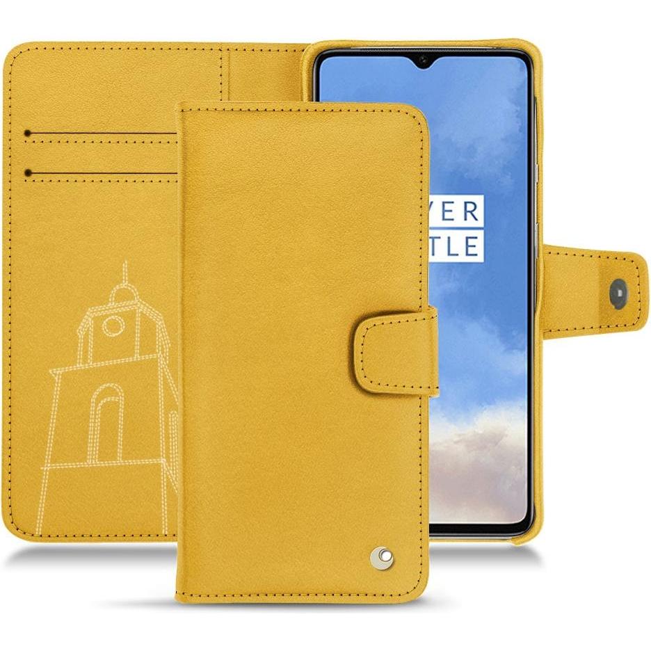 Noreve Lederschutzhülle Wallet (OnePlus 7T), Smartphone Hülle, Orange