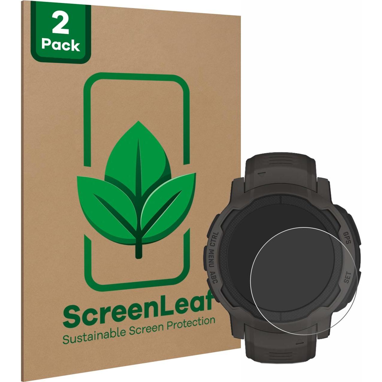 ScreenLeaf Schutzfolie nachhaltiger Displayschutz Displayschutzfolie Folie Klar Transparent, Smartwatch Schutzfolie, Tra...