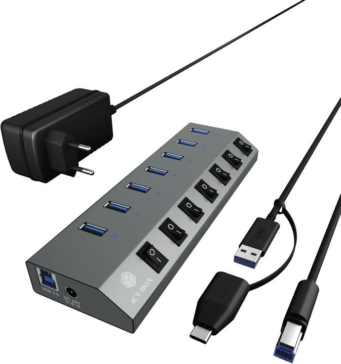 Image du produit Icy Box IB-HUB1701-C3 (USB-C, 7 ports)