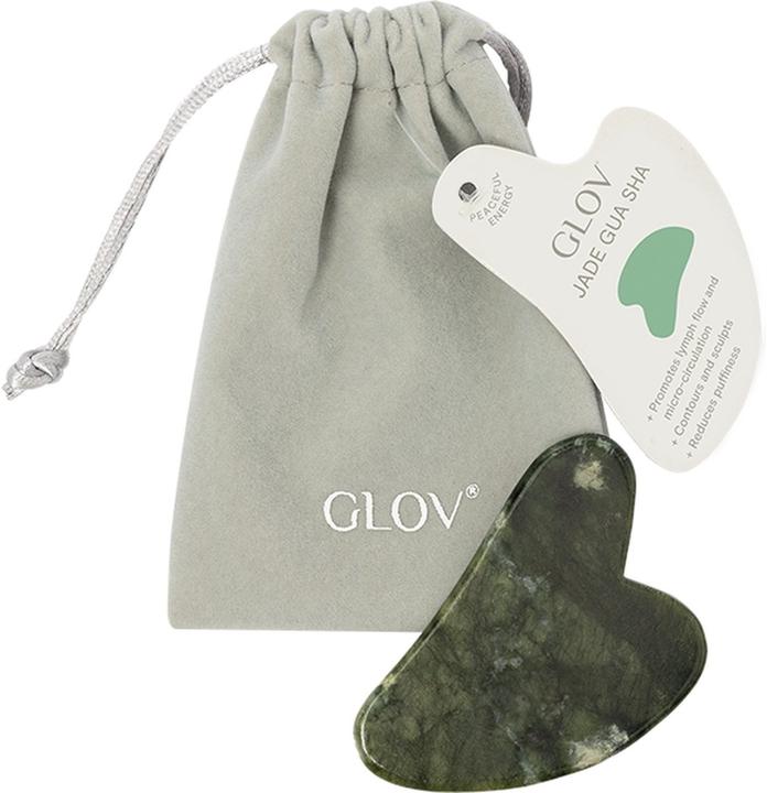 Actual product image Glov Jade Gua Sha Green Facial Massage Stone Green