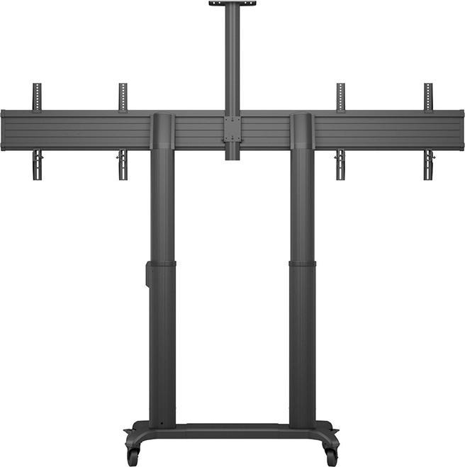 Actual product image Multibrackets MB motorised dual TV stand,black/4424 (135 kg, 60" - 75")