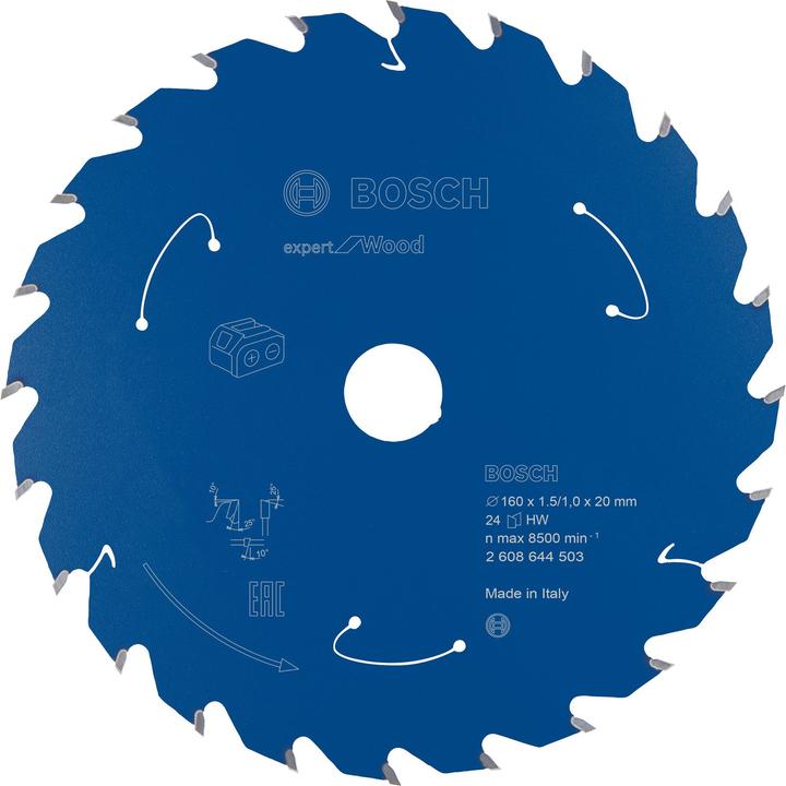Image du produit Bosch Professional Zubehör Lame de scie circulaire Expert pour le bois, 160 x 1,5/1 x 20, 24 dents