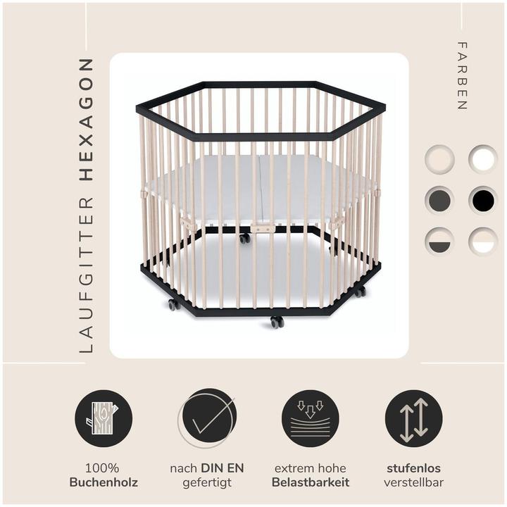 Actual product image Sämann Playpen 6 corners (Beech)