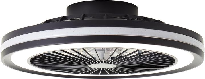 Productafbeelding Brilliant Palmero LED plafondlamp 46,5cm met ventilator zwart (5000 lm)