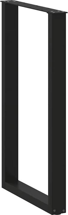 Actual product image vidaXL Coffee table legs U-shape 2 pcs. black 60x(100-101) cm steel table leg