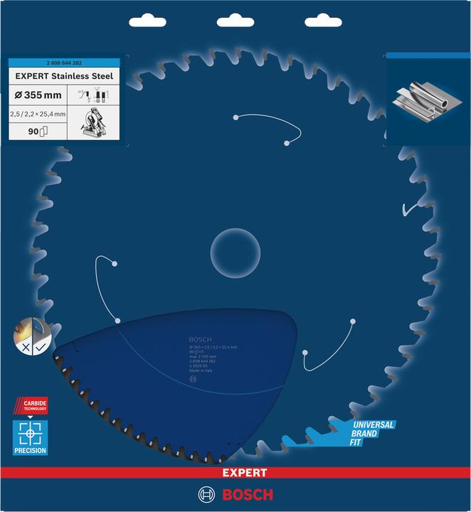 Produktbild Bosch Professional Zubehör Kreissägeblatt Expert for Stainless Steel, 355 x 25,4 x 2,5 x 90