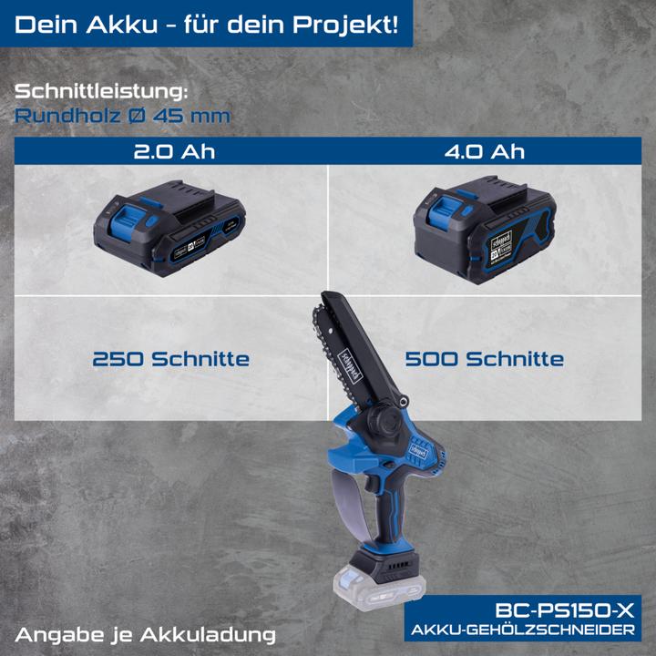 Actual product image Scheppach BC-PS150-X (Battery chain saw)