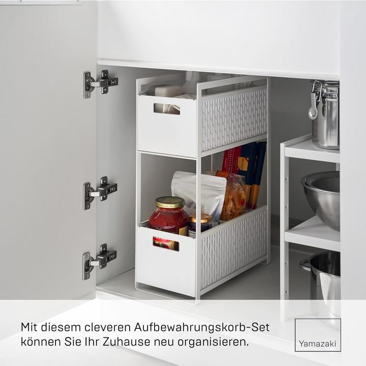 Produktbild Yamazaki Aufbewahrungskörbe mit Ständer TOWER (32.50 cm, 2x)