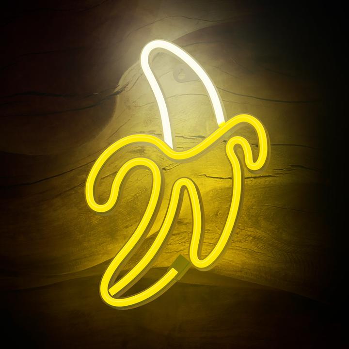 Actual product image Forever Light Neon LED Light BANANA white yellow Bat + USB FLNE10
