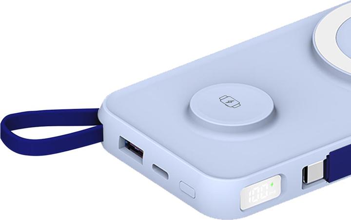 Produktbild 3MK Powerbank PastelUp 10,000mAh 22.5W z Magsafe + ładowanie Apple Watch niebieski (10000 mAh, 22.50 W, 37 Wh)
