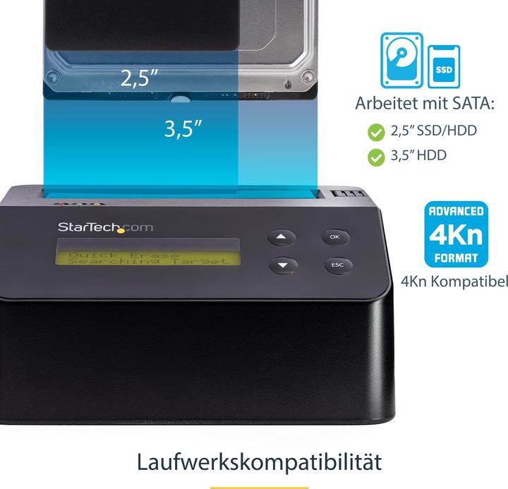 Image du produit StarTech SATA SSD/HDD ERASER/DOCK - 4KN