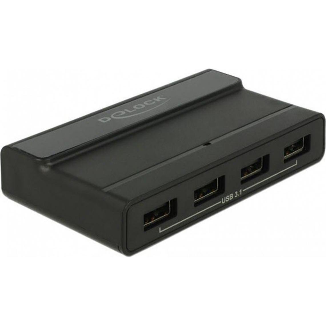 Thumbnail - Delock 64053 (USB-C, 4 Ports), Dockingstation + USB Hub, Schwarz