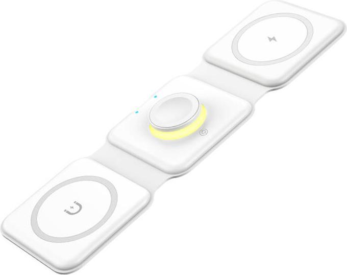 Immagine prodotto Essager Caricatore wireless magnetico,, EWXCX3-NMC02, 3w1, 15W (bianco) (15 W)