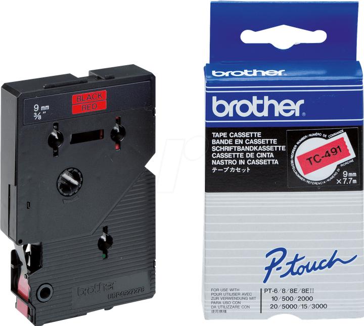 Actual product image Brother P-Touch (6 cm, Red)