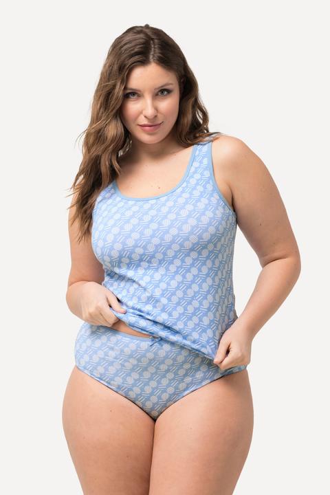 Produktbild Ulla Popken Tanktops, 2er-Pack, Ringel/ Kreise, Rundhals, ärmellos (54)