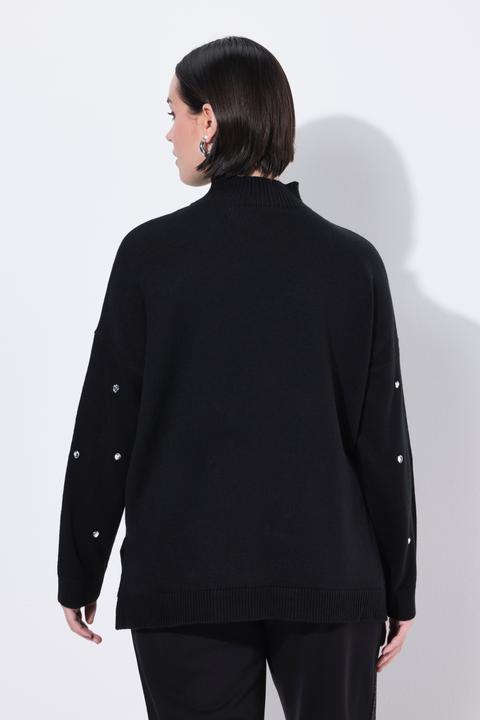 Produktbild Ulla Popken Pullover, Ziersteine, Oversized, Stehkragen, Langarm (46, 48)