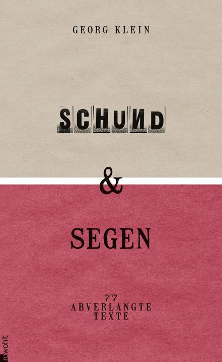 Produktbild Schund & Segen (Deutsch, Georg Klein, 2013)