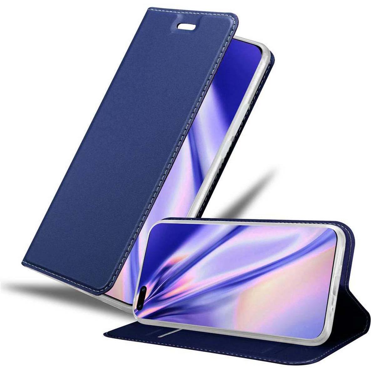 Cadorabo Book Classy Style Cover (Huawei P40 Pro+), Smartphone Hülle, Blau