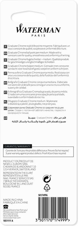 Produktbild Waterman Kugelschreiber Allure Chrom C.C. M (Chrom)