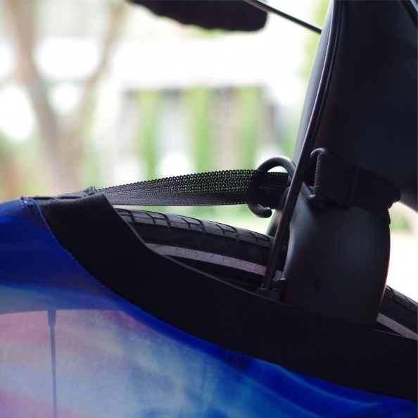 Actual product image Flexyjoy Flexible bike cover with storage case, black and white, FJB768