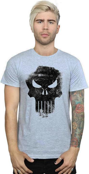 Actual product image Mens The Punisher Distrressed Skull T-Shirt (XL)