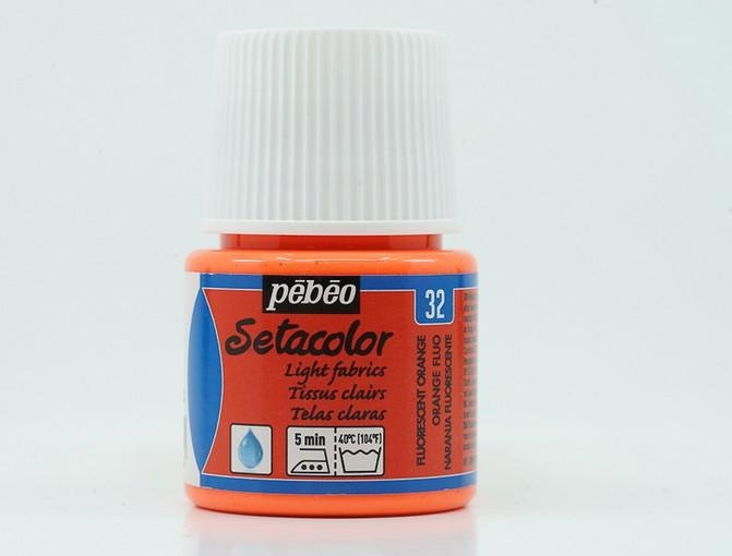 Immagine prodotto Pebeo Setacolor Tessuti Chiari (Arancione neon, 45 ml)