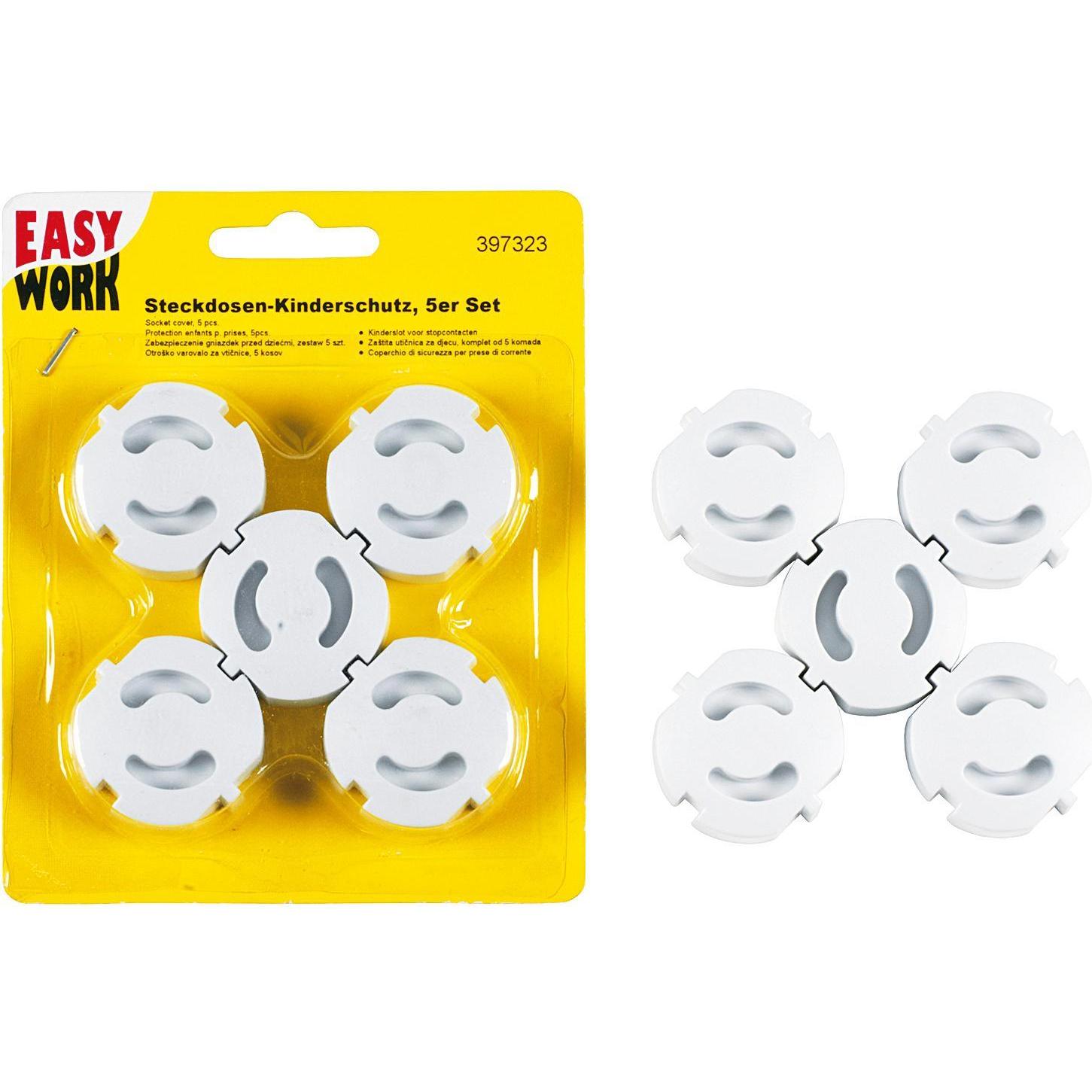 10x Easy Work, Kindersicherung, Steckdosenkindersicherung, 5 Stück, Ausführung entspricht der neusten EU Norm!