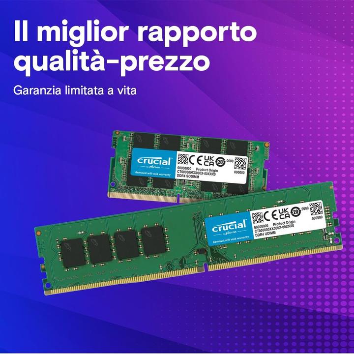 Actual product image Crucial Laptop Memory (2 x 16GB, 3200 MHz, DDR4-RAM, SO-DIMM)