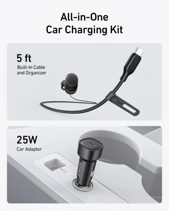 Actual product image Anker MagGo Magnetic Wireless Car Charger 15W