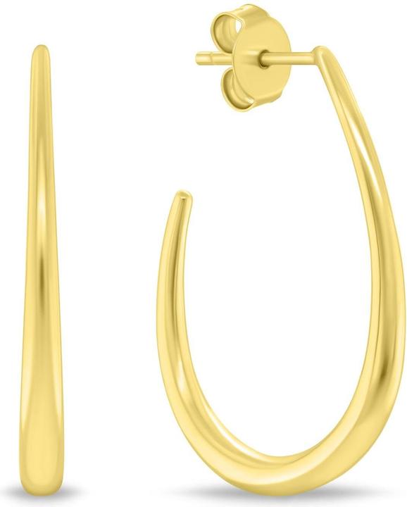 Immagine prodotto Brilio Silver - Bold gold-plated oval earrings EA1146Y