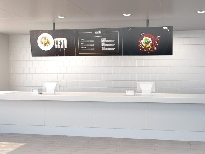 Produktbild Multibrackets Deckenhalter 3x, 30"- 42", schwarz, VESA 100x