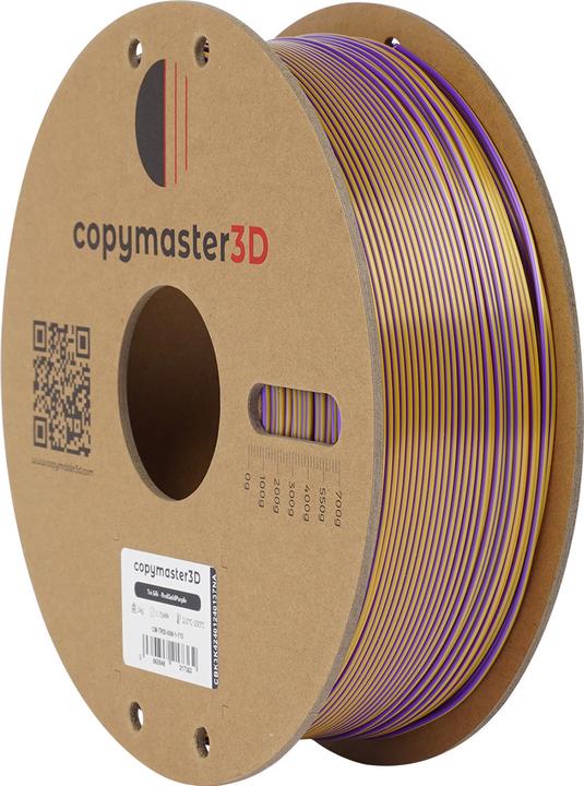 Productafbeelding Copymaster3D Tri-Silk 3D Printer Filament, 1.75 mm, red/gold/purple (PLA, 1.75 mm, Veelkleurig)