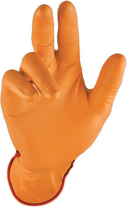 Stronghand Disposable gloves Grip Orange Size 8 orange Nitrile EN 388, EN 374 PPE category III