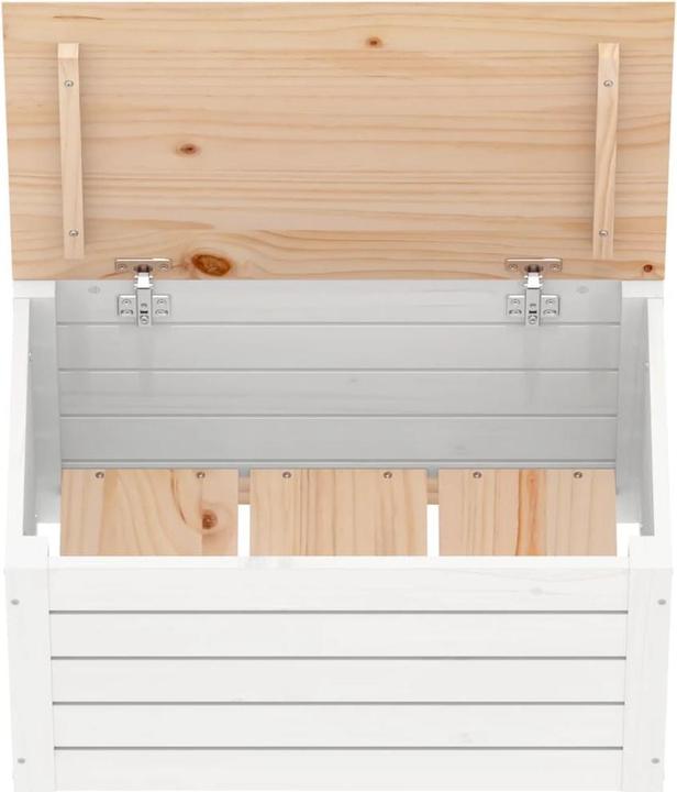 Produktbild VidaXL Truhe Weiss 59,5x36,5x33 cm Massivholz Kiefer,Farbe (59.5 x 36.5 x 33 cm)