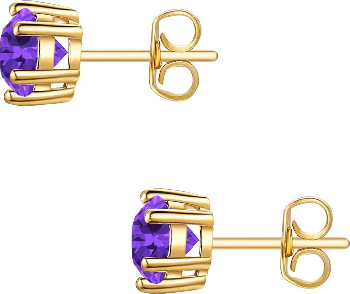 Actual product image Glanzstücke München Ladies Sterling Silver Amethyst Yellow Gold - 28715 (Sterling Silver)
