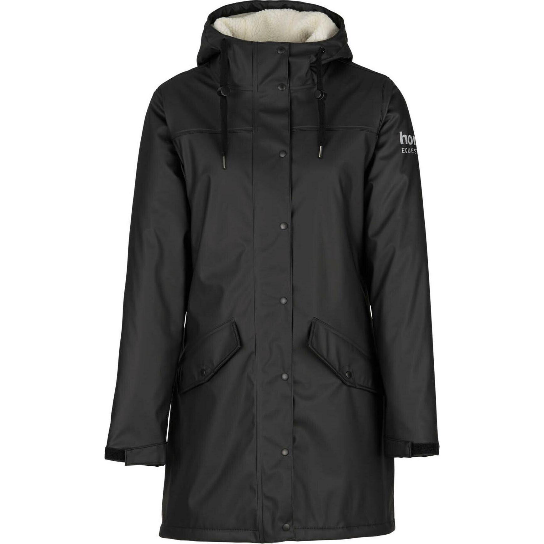 Horze, Damen, Jacke, regenjacke mit fleecefutter billie (38), Schwarz, 38