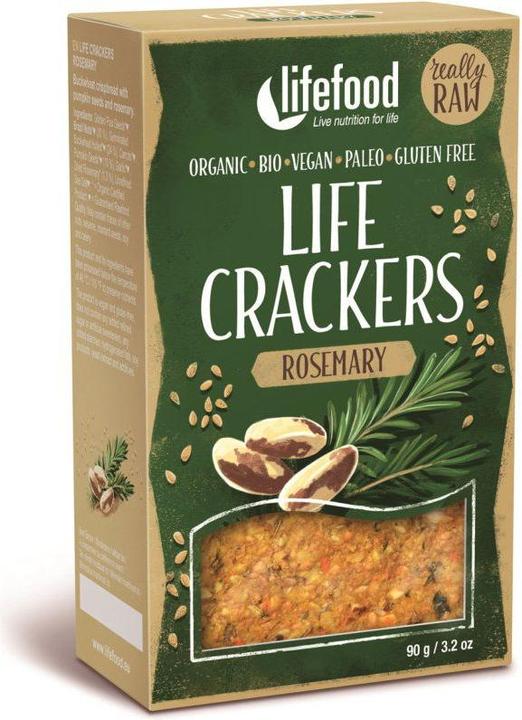 Actual product image Lifefood Life Crackers Rosmarin Bio (90 g)