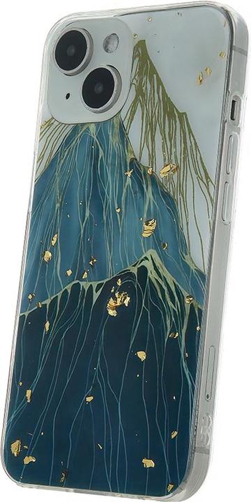 Actual product image OEM Gold Glam case for iPhone 15 6,1" Mountain (Apple iPhone 15)