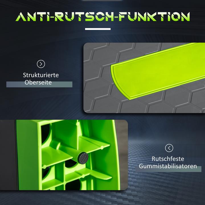 Actual product image Homcom Steppbrett Kunststoff Grau+Grün