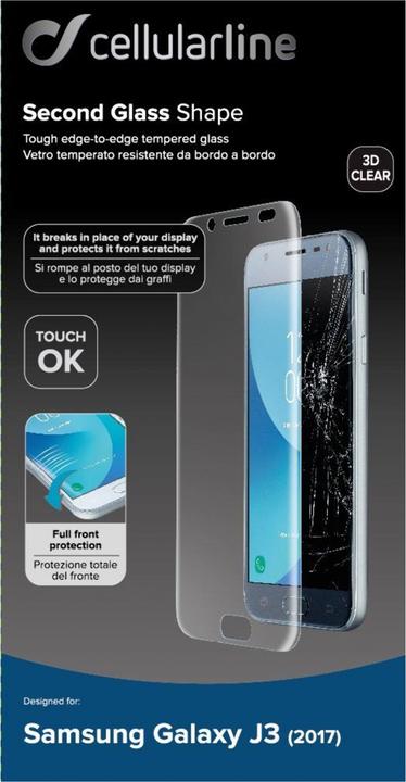 Actual product image Cellularline Second Glass Shape (1 Piece, Samsung Galaxy J3)