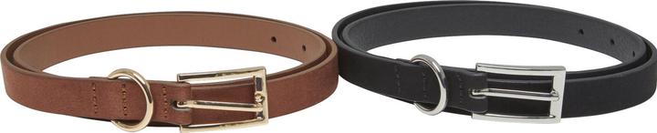 Urban Classics Dünne Frauen-Gürtel aus Lederimitat und Velours (L, XL)